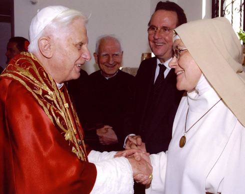 The Pope greets Sister Blandina